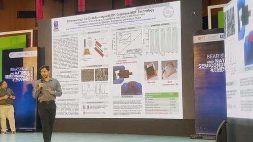 Mayukh Mallick Secures Top 15 Oral Presentation at National Semiconductor Symposium 2025 for Innovative DIY Graphene-MOF Sensor Technology002